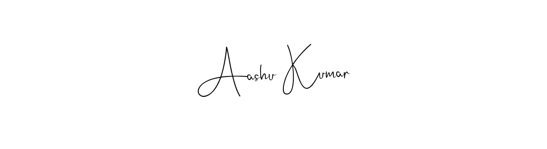 How to make Aashu Kumar name signature. Use Andilay-7BmLP style for creating short signs online. This is the latest handwritten sign. Aashu Kumar signature style 4 images and pictures png