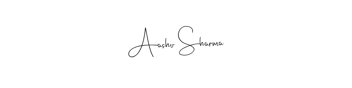 Andilay-7BmLP is a professional signature style that is perfect for those who want to add a touch of class to their signature. It is also a great choice for those who want to make their signature more unique. Get Aashu Sharma name to fancy signature for free. Aashu Sharma signature style 4 images and pictures png