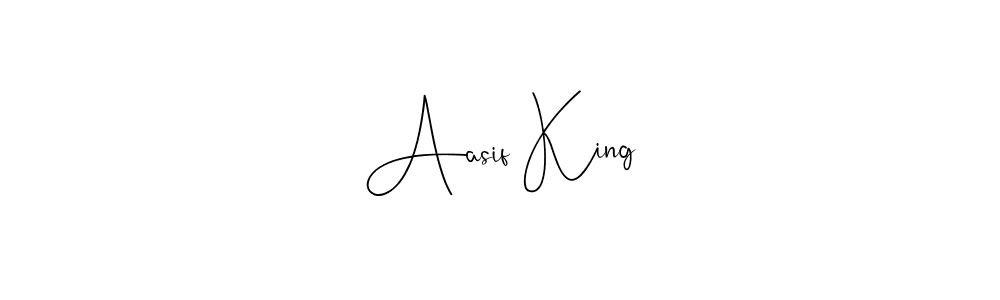 Make a beautiful signature design for name Aasif King. With this signature (Andilay-7BmLP) style, you can create a handwritten signature for free. Aasif King signature style 4 images and pictures png