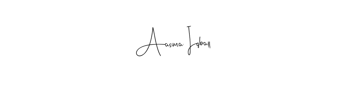 You can use this online signature creator to create a handwritten signature for the name Aasma Iqball. This is the best online autograph maker. Aasma Iqball signature style 4 images and pictures png