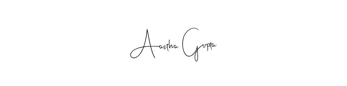 Create a beautiful signature design for name Aastha Gupta. With this signature (Andilay-7BmLP) fonts, you can make a handwritten signature for free. Aastha Gupta signature style 4 images and pictures png