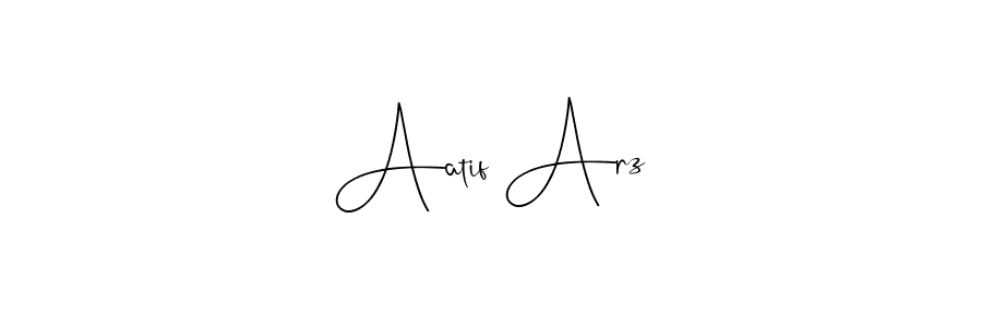 The best way (Andilay-7BmLP) to make a short signature is to pick only two or three words in your name. The name Aatif Arz include a total of six letters. For converting this name. Aatif Arz signature style 4 images and pictures png