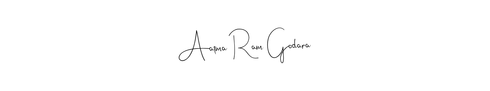 Also You can easily find your signature by using the search form. We will create Aatma Ram Godara name handwritten signature images for you free of cost using Andilay-7BmLP sign style. Aatma Ram Godara signature style 4 images and pictures png