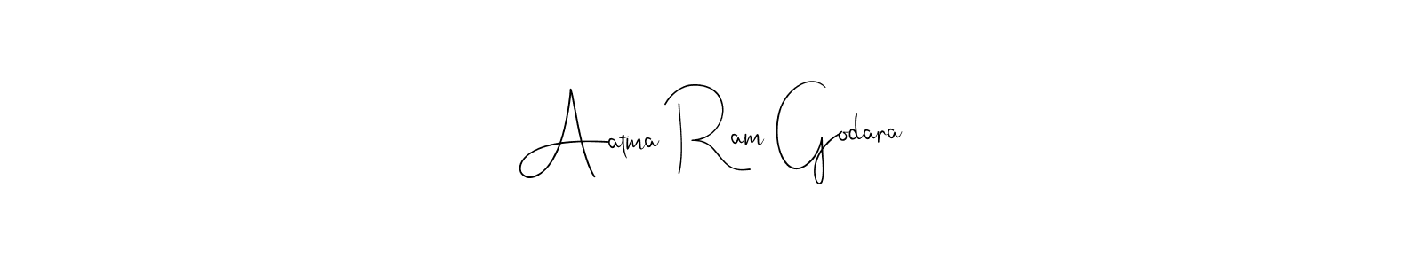 The best way (Andilay-7BmLP) to make a short signature is to pick only two or three words in your name. The name Aatma Ram Godara include a total of six letters. For converting this name. Aatma Ram Godara signature style 4 images and pictures png