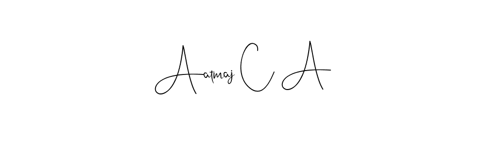 You should practise on your own different ways (Andilay-7BmLP) to write your name (Aatmaj C A) in signature. don't let someone else do it for you. Aatmaj C A signature style 4 images and pictures png