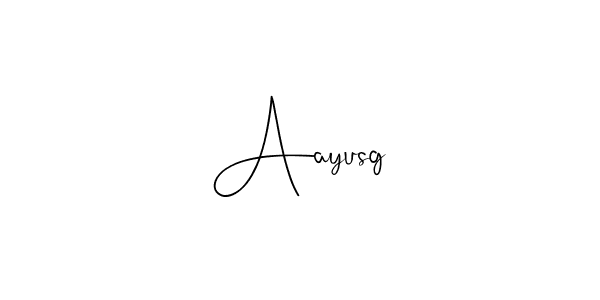 Design your own signature with our free online signature maker. With this signature software, you can create a handwritten (Andilay-7BmLP) signature for name Aayusg. Aayusg signature style 4 images and pictures png