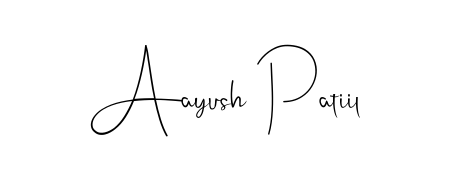 This is the best signature style for the Aayush Patiil name. Also you like these signature font (Andilay-7BmLP). Mix name signature. Aayush Patiil signature style 4 images and pictures png