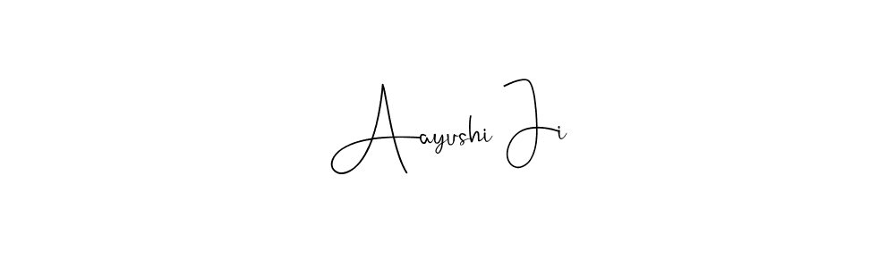 Use a signature maker to create a handwritten signature online. With this signature software, you can design (Andilay-7BmLP) your own signature for name Aayushi Ji. Aayushi Ji signature style 4 images and pictures png