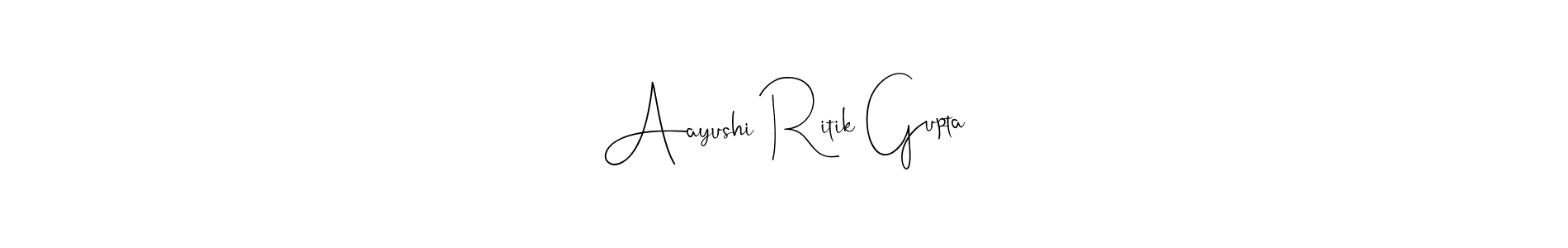 Here are the top 10 professional signature styles for the name Aayushi Ritik Gupta. These are the best autograph styles you can use for your name. Aayushi Ritik Gupta signature style 4 images and pictures png