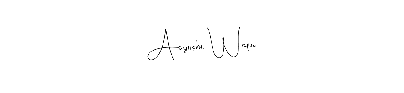 How to make Aayushi Walia signature? Andilay-7BmLP is a professional autograph style. Create handwritten signature for Aayushi Walia name. Aayushi Walia signature style 4 images and pictures png