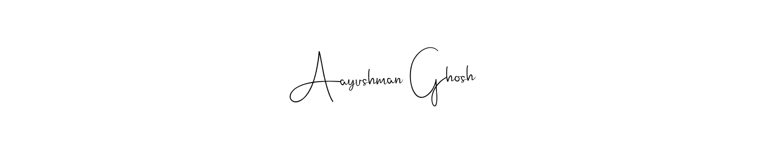 Andilay-7BmLP is a professional signature style that is perfect for those who want to add a touch of class to their signature. It is also a great choice for those who want to make their signature more unique. Get Aayushman Ghosh name to fancy signature for free. Aayushman Ghosh signature style 4 images and pictures png