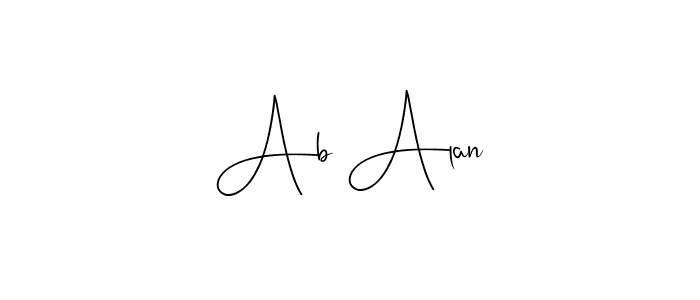 if you are searching for the best signature style for your name Ab Alan. so please give up your signature search. here we have designed multiple signature styles  using Andilay-7BmLP. Ab Alan signature style 4 images and pictures png