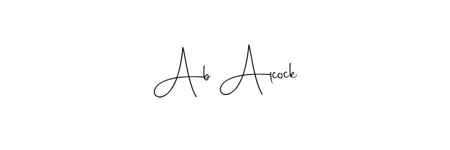 if you are searching for the best signature style for your name Ab Alcock. so please give up your signature search. here we have designed multiple signature styles  using Andilay-7BmLP. Ab Alcock signature style 4 images and pictures png