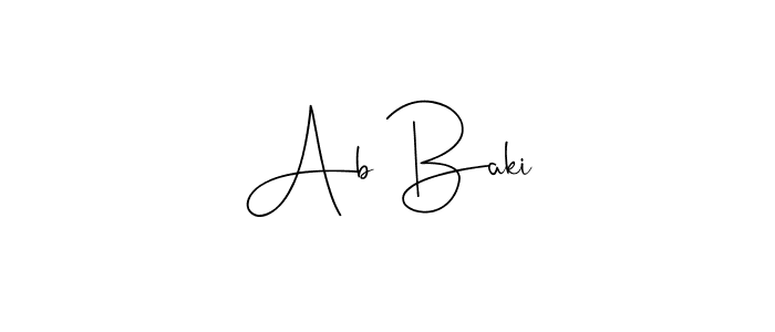 You should practise on your own different ways (Andilay-7BmLP) to write your name (Ab Baki) in signature. don't let someone else do it for you. Ab Baki signature style 4 images and pictures png