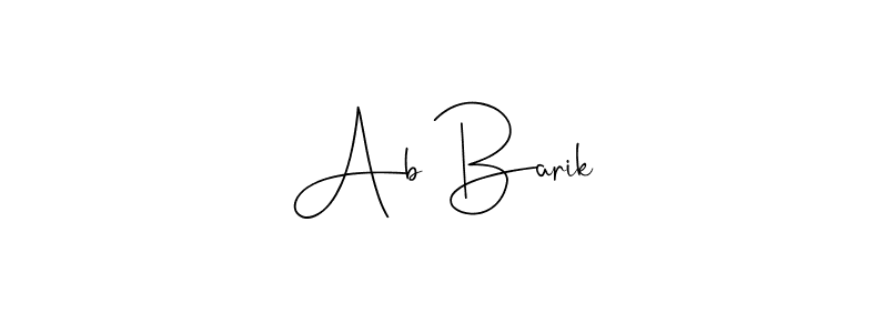 if you are searching for the best signature style for your name Ab Barik. so please give up your signature search. here we have designed multiple signature styles  using Andilay-7BmLP. Ab Barik signature style 4 images and pictures png