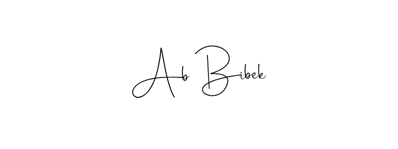 Also You can easily find your signature by using the search form. We will create Ab Bibek name handwritten signature images for you free of cost using Andilay-7BmLP sign style. Ab Bibek signature style 4 images and pictures png