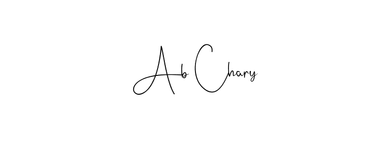 Make a beautiful signature design for name Ab Chary. With this signature (Andilay-7BmLP) style, you can create a handwritten signature for free. Ab Chary signature style 4 images and pictures png