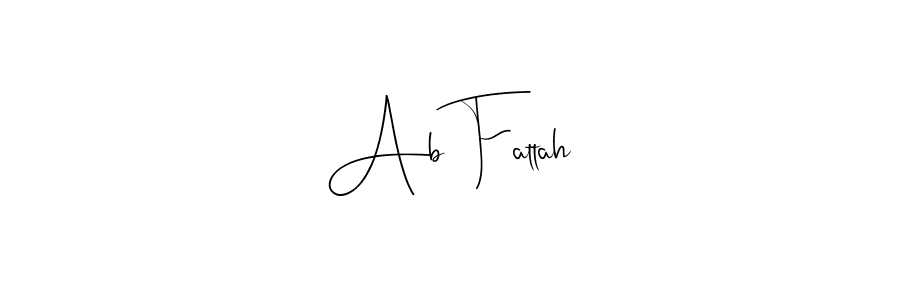 How to make Ab Fattah name signature. Use Andilay-7BmLP style for creating short signs online. This is the latest handwritten sign. Ab Fattah signature style 4 images and pictures png