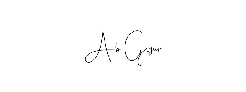 You should practise on your own different ways (Andilay-7BmLP) to write your name (Ab Gujar) in signature. don't let someone else do it for you. Ab Gujar signature style 4 images and pictures png