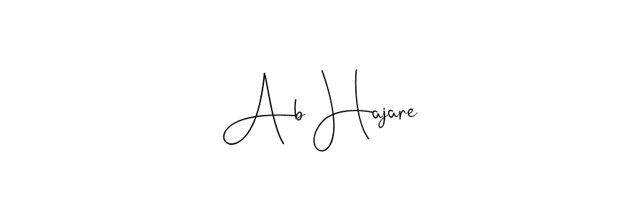 You should practise on your own different ways (Andilay-7BmLP) to write your name (Ab Hajare) in signature. don't let someone else do it for you. Ab Hajare signature style 4 images and pictures png