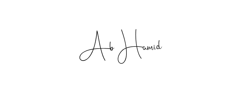 Make a beautiful signature design for name Ab Hamid. With this signature (Andilay-7BmLP) style, you can create a handwritten signature for free. Ab Hamid signature style 4 images and pictures png