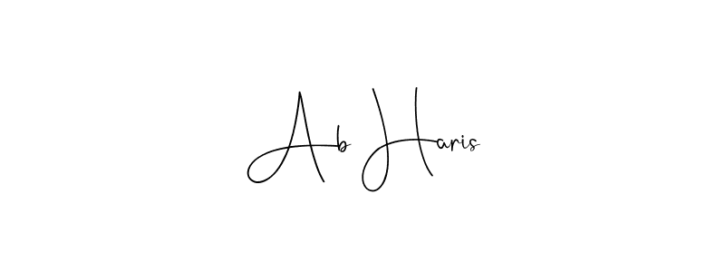 Andilay-7BmLP is a professional signature style that is perfect for those who want to add a touch of class to their signature. It is also a great choice for those who want to make their signature more unique. Get Ab Haris name to fancy signature for free. Ab Haris signature style 4 images and pictures png