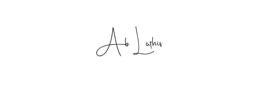 Use a signature maker to create a handwritten signature online. With this signature software, you can design (Andilay-7BmLP) your own signature for name Ab Lathif. Ab Lathif signature style 4 images and pictures png