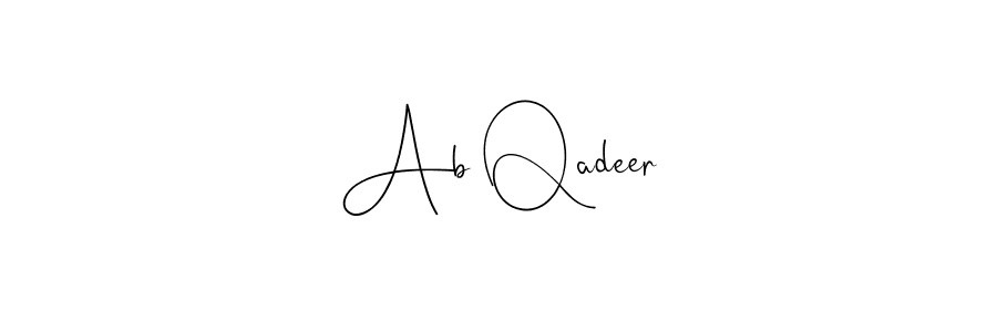 Also You can easily find your signature by using the search form. We will create Ab Qadeer name handwritten signature images for you free of cost using Andilay-7BmLP sign style. Ab Qadeer signature style 4 images and pictures png