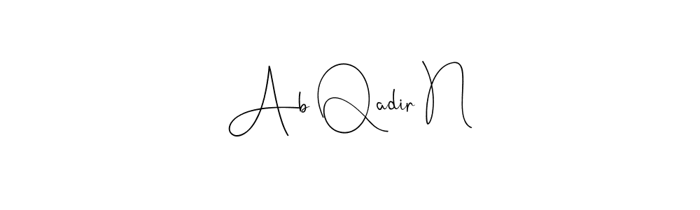 Ab Qadir N stylish signature style. Best Handwritten Sign (Andilay-7BmLP) for my name. Handwritten Signature Collection Ideas for my name Ab Qadir N. Ab Qadir N signature style 4 images and pictures png