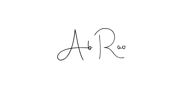 if you are searching for the best signature style for your name Ab Rao. so please give up your signature search. here we have designed multiple signature styles  using Andilay-7BmLP. Ab Rao signature style 4 images and pictures png