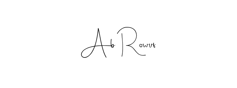 if you are searching for the best signature style for your name Ab Rowuf. so please give up your signature search. here we have designed multiple signature styles  using Andilay-7BmLP. Ab Rowuf signature style 4 images and pictures png