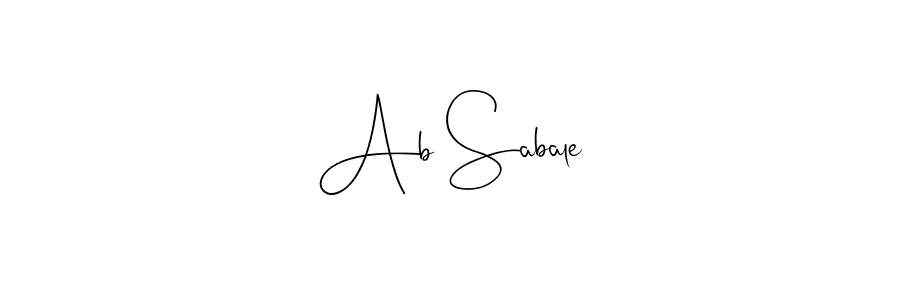 Design your own signature with our free online signature maker. With this signature software, you can create a handwritten (Andilay-7BmLP) signature for name Ab Sabale. Ab Sabale signature style 4 images and pictures png