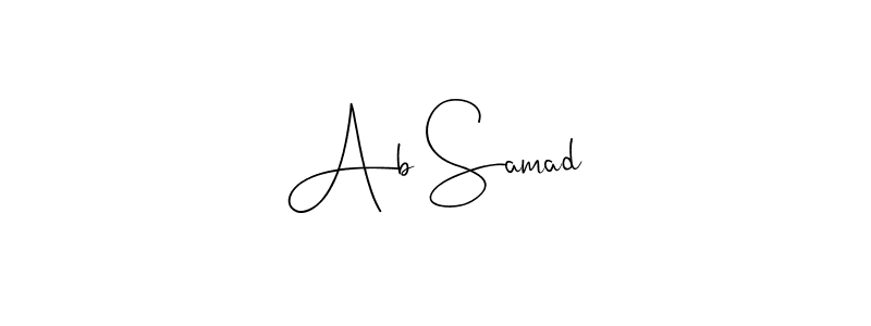 How to make Ab Samad name signature. Use Andilay-7BmLP style for creating short signs online. This is the latest handwritten sign. Ab Samad signature style 4 images and pictures png