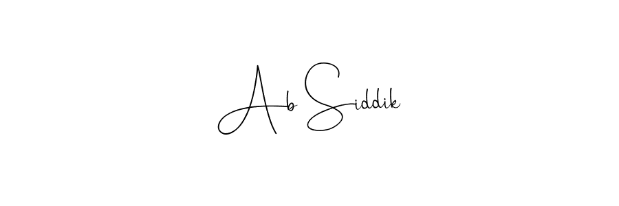 It looks lik you need a new signature style for name Ab Siddik. Design unique handwritten (Andilay-7BmLP) signature with our free signature maker in just a few clicks. Ab Siddik signature style 4 images and pictures png