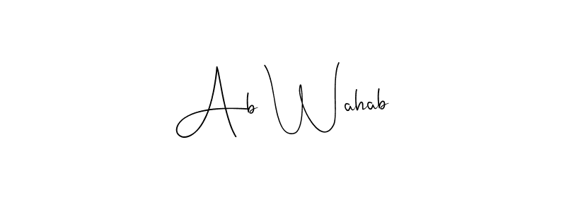 Once you've used our free online signature maker to create your best signature Andilay-7BmLP style, it's time to enjoy all of the benefits that Ab Wahab name signing documents. Ab Wahab signature style 4 images and pictures png