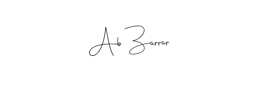 Create a beautiful signature design for name Ab Zarrar. With this signature (Andilay-7BmLP) fonts, you can make a handwritten signature for free. Ab Zarrar signature style 4 images and pictures png