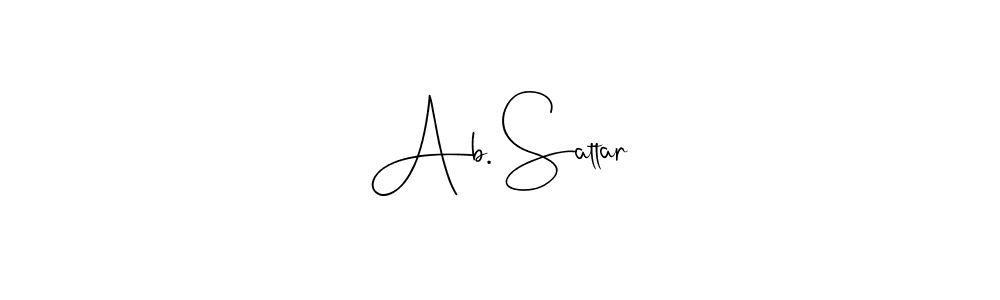 How to make Ab. Sattar name signature. Use Andilay-7BmLP style for creating short signs online. This is the latest handwritten sign. Ab. Sattar signature style 4 images and pictures png