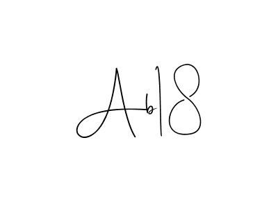 How to make Ab18 name signature. Use Andilay-7BmLP style for creating short signs online. This is the latest handwritten sign. Ab18 signature style 4 images and pictures png