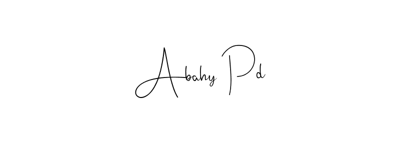 Design your own signature with our free online signature maker. With this signature software, you can create a handwritten (Andilay-7BmLP) signature for name Abahy Pd. Abahy Pd signature style 4 images and pictures png