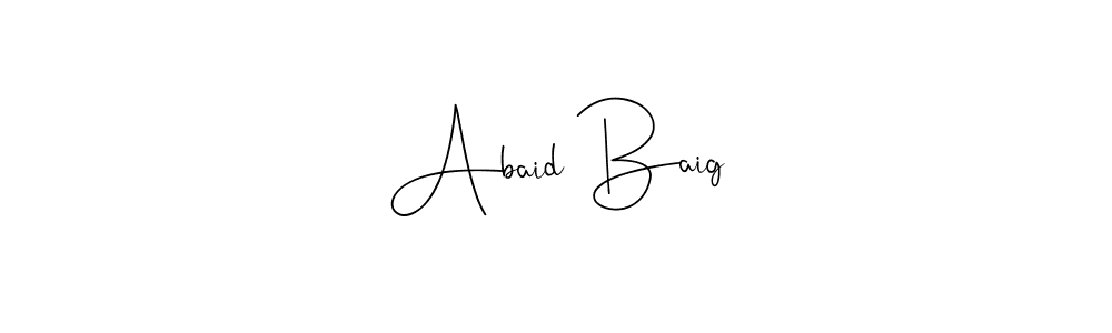 How to make Abaid Baig signature? Andilay-7BmLP is a professional autograph style. Create handwritten signature for Abaid Baig name. Abaid Baig signature style 4 images and pictures png