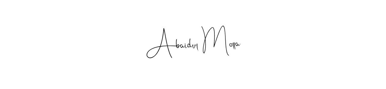 Make a beautiful signature design for name Abaidul Molla. Use this online signature maker to create a handwritten signature for free. Abaidul Molla signature style 4 images and pictures png