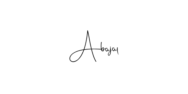 Make a beautiful signature design for name Abajal. With this signature (Andilay-7BmLP) style, you can create a handwritten signature for free. Abajal signature style 4 images and pictures png