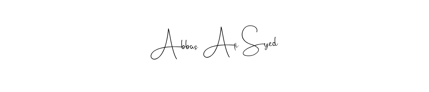 Design your own signature with our free online signature maker. With this signature software, you can create a handwritten (Andilay-7BmLP) signature for name Abbas Ali Syed. Abbas Ali Syed signature style 4 images and pictures png