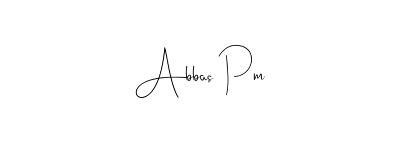 Also we have Abbas Pm name is the best signature style. Create professional handwritten signature collection using Andilay-7BmLP autograph style. Abbas Pm signature style 4 images and pictures png