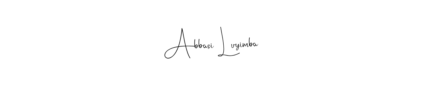 Design your own signature with our free online signature maker. With this signature software, you can create a handwritten (Andilay-7BmLP) signature for name Abbasi Luyimba. Abbasi Luyimba signature style 4 images and pictures png