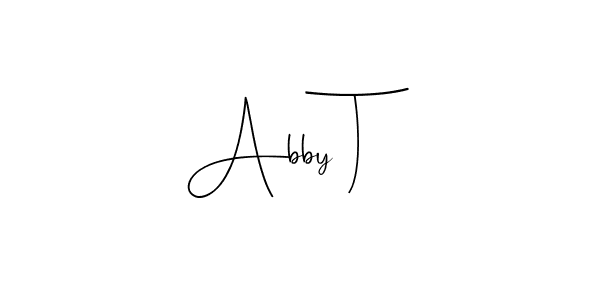 You should practise on your own different ways (Andilay-7BmLP) to write your name (Abby T) in signature. don't let someone else do it for you. Abby T signature style 4 images and pictures png