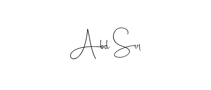 Also we have Abd Sul name is the best signature style. Create professional handwritten signature collection using Andilay-7BmLP autograph style. Abd Sul signature style 4 images and pictures png
