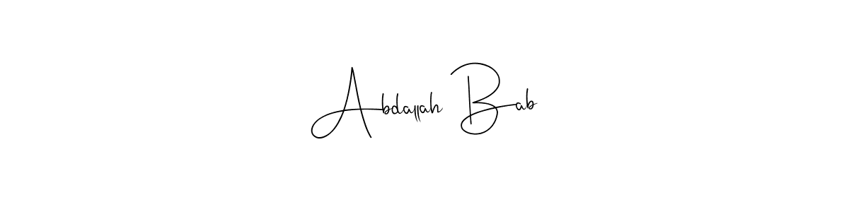 You should practise on your own different ways (Andilay-7BmLP) to write your name (Abdallah Bab) in signature. don't let someone else do it for you. Abdallah Bab signature style 4 images and pictures png