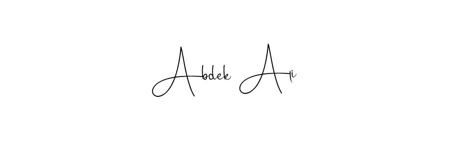 Andilay-7BmLP is a professional signature style that is perfect for those who want to add a touch of class to their signature. It is also a great choice for those who want to make their signature more unique. Get Abdek Ali name to fancy signature for free. Abdek Ali signature style 4 images and pictures png