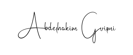 Looking for an artistic signature for Abdelhakim Guilmi? The Andilay-7BmLP calligraphy style gives a sophisticated flow suitable for business cards and emails. Abdelhakim Guilmi signature style 4 images and pictures png